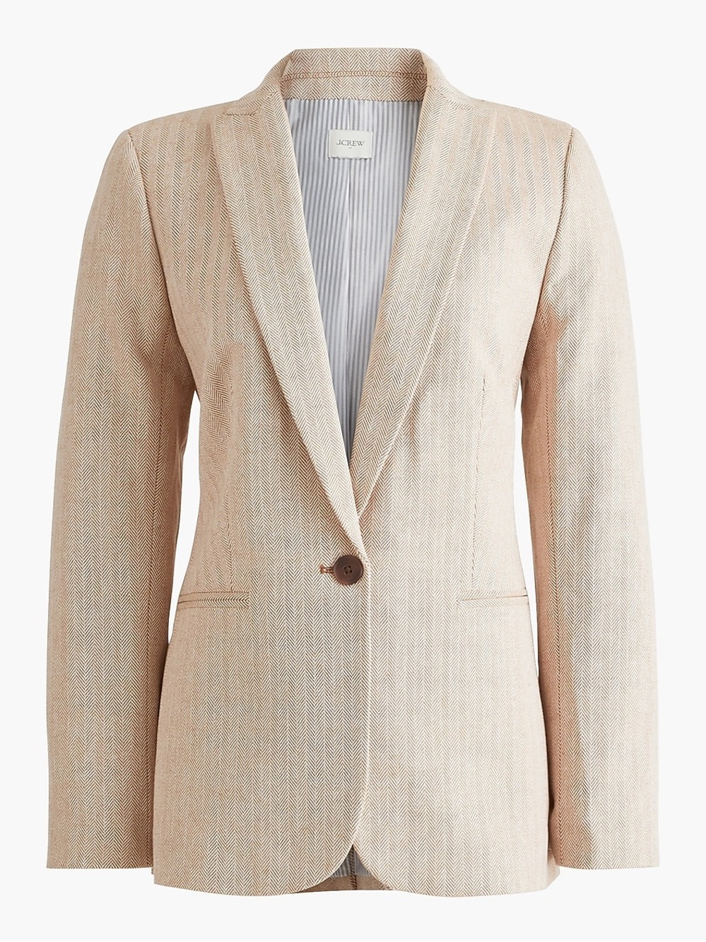 J. Crew Women's Cotton herringbone one-button blazer